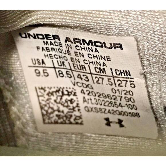 Under Armour Spotlight Lux MC Football Cleats Men's 9.5 White Silver 3022654-100 - Picture 9 of 12